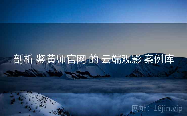 剖析 鉴黄师官网 的 云端观影 案例库