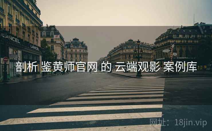 剖析 鉴黄师官网 的 云端观影 案例库