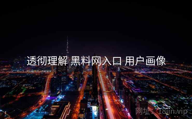 透彻理解 黑料网入口 用户画像