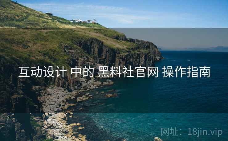 互动设计 中的 黑料社官网 操作指南