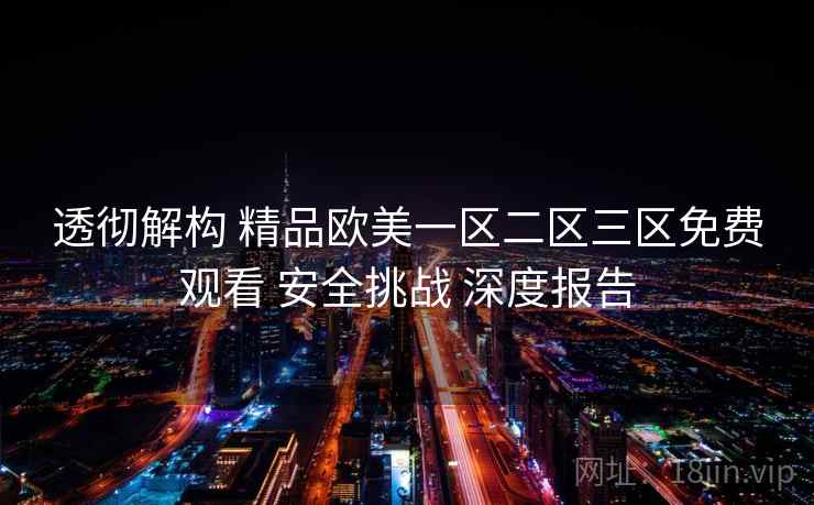 透彻解构 精品欧美一区二区三区免费观看 安全挑战 深度报告