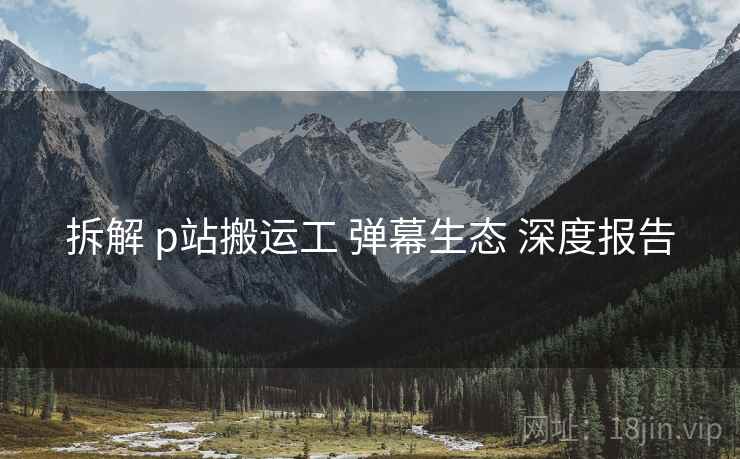 拆解 p站搬运工 弹幕生态 深度报告