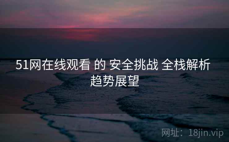 51网在线观看 的 安全挑战 全栈解析 趋势展望